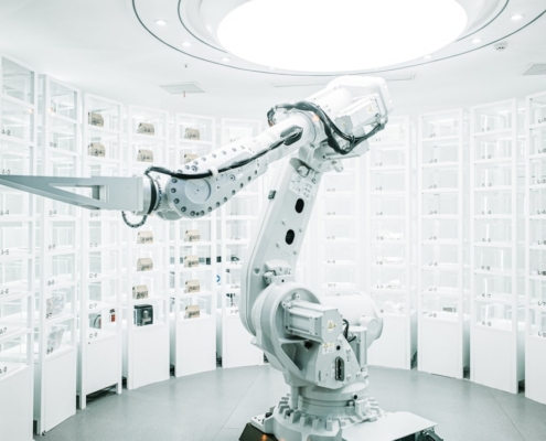 a room with many machines