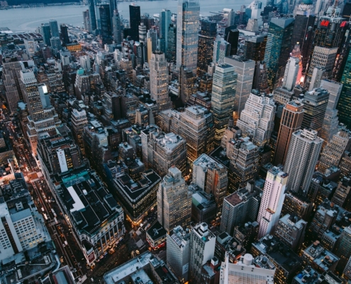 aerial photography of building