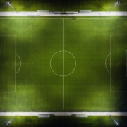 aerial view of football field