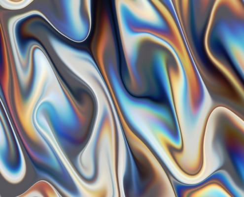 an abstract background of blue, green, and yellow colors