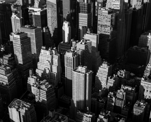birds-eye view of high rise building