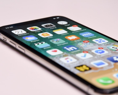 silver iPhone X