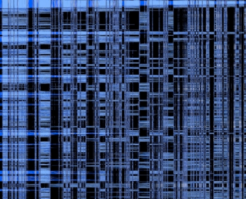 A blue and black abstract background with lines