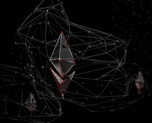 a computer generated image of a red diamond