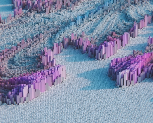 a large group of colorful blocks