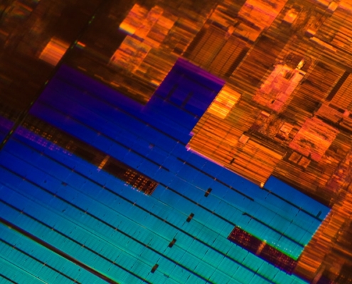 an abstract image of a bench in a park