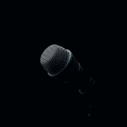 black and gray microphone