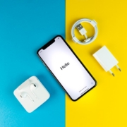black Android smartphone and chargers