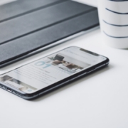 black smartphone beside black smart case