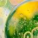 green and yellow liquid