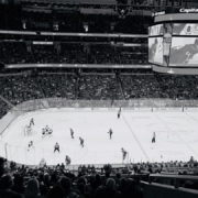 ice hockey players on ice hockey arena