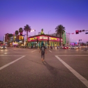 man walking near people on busy street