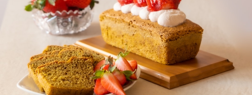 sliced bread with strawberry on white ceramic plate