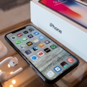 space gray iPhone X with box