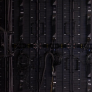 a close-up of a server room