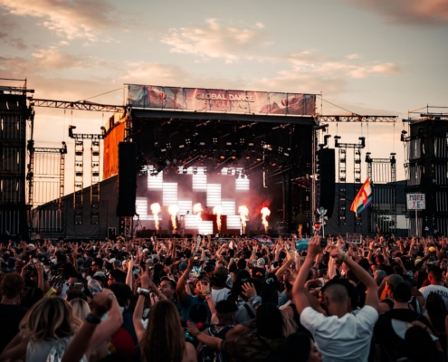 a large crowd of people at a concert