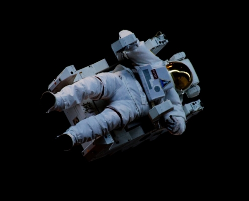 astronaut floating in space