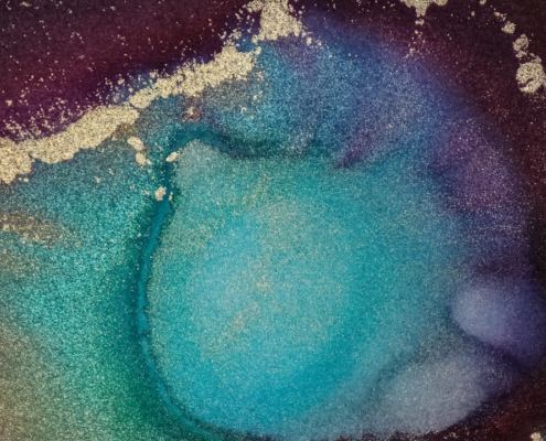 blue and white planet illustration