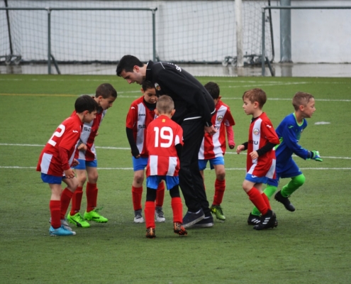 children playing soccer