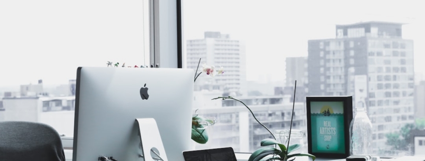 closeup photo of silver iMac