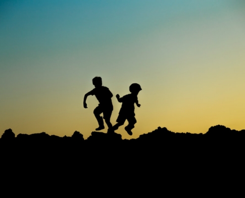 silhouette of childrens illustration