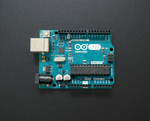 a close up of a small electronic device on a table