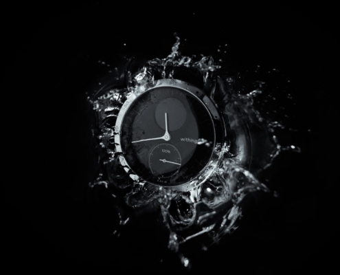 black and silver analog watch