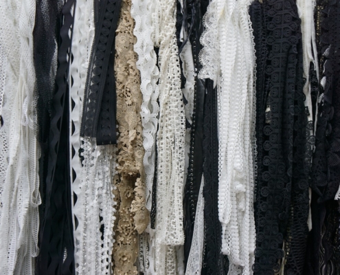 black and white polka dot textile