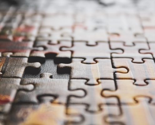 brown and black jigsaw puzzle