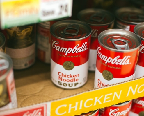 Campbells chicken noodle soup can lot