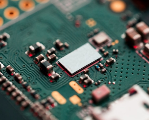 green and black circuit board