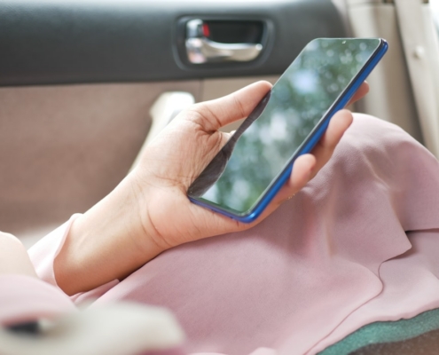 person holding black android smartphone