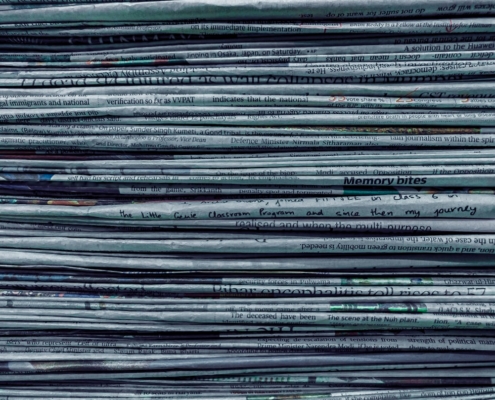 pile of newspapers