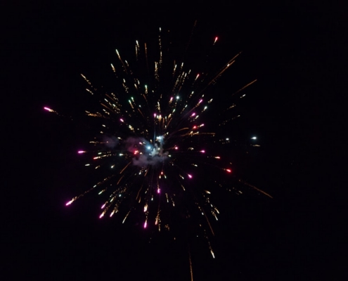 red and white fireworks display during nighttime