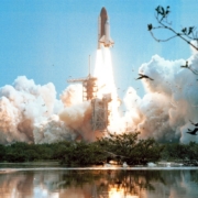 Space Shuttle Columbia launches from the Kennedy Space Center