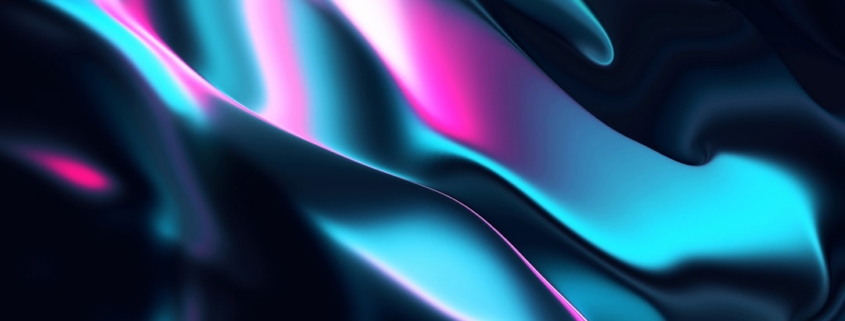 a blue and pink abstract background with wavy lines
