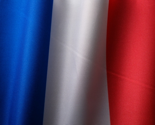 a close up of the colors of the flag of france