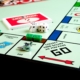a close up of a monopoly board game