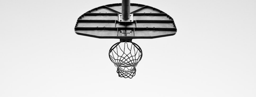 black metal basketball hoop