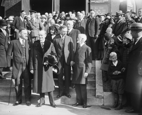 President and Mrs. Coolidge attended Thanksgiving Day service