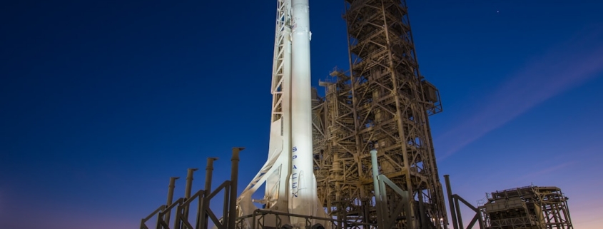 space shuttle during nighttime