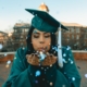woman wearing academic dress